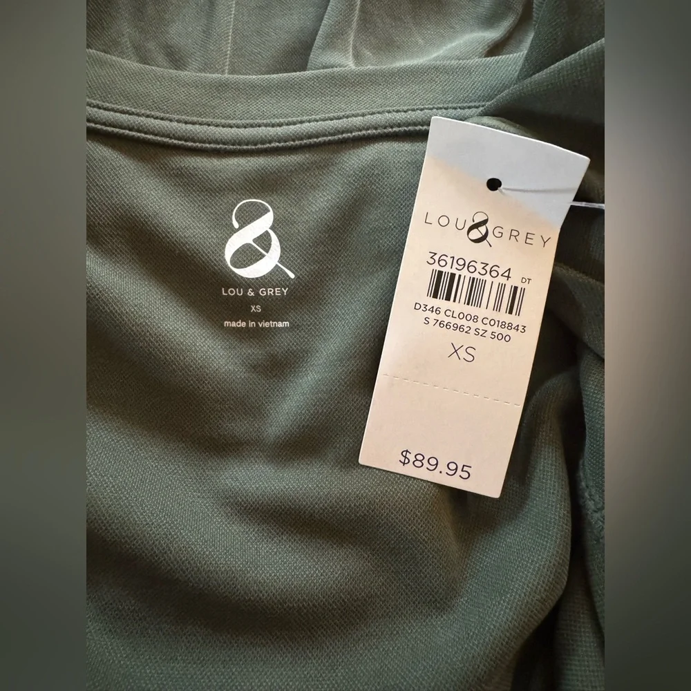 Lou & Grey Olive Green Dress - Size XS - 50” in L - NWT - Picture 3 of 4